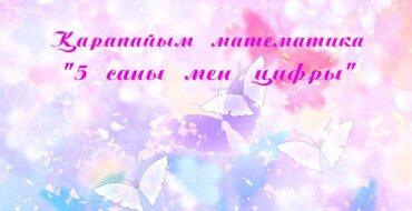 Математика, 5 саны, балабақшада, түсіндіру,көрсету,ашық сабақ